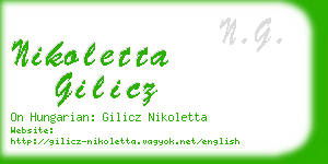 nikoletta gilicz business card